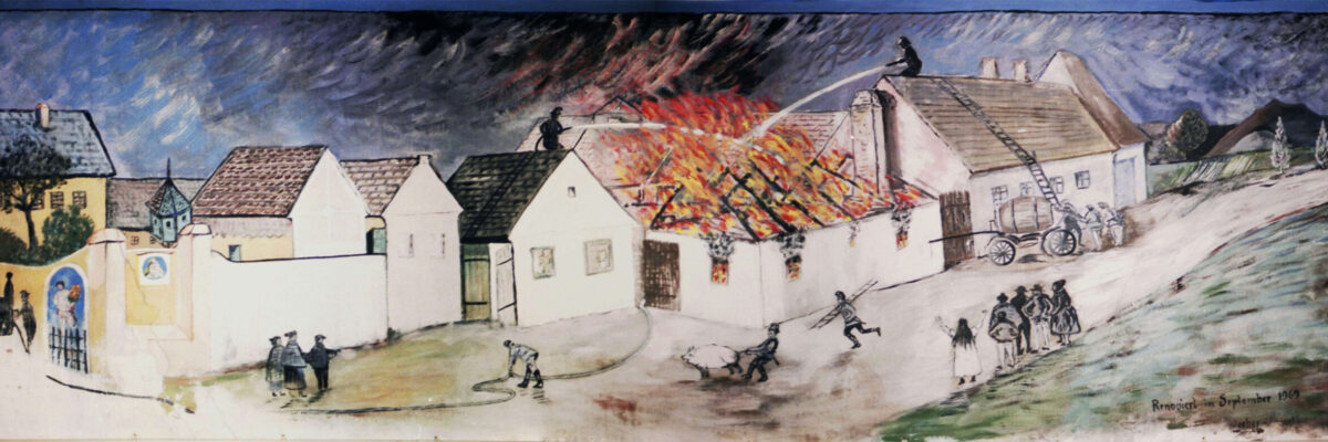 Brand auf einem Bauernhof